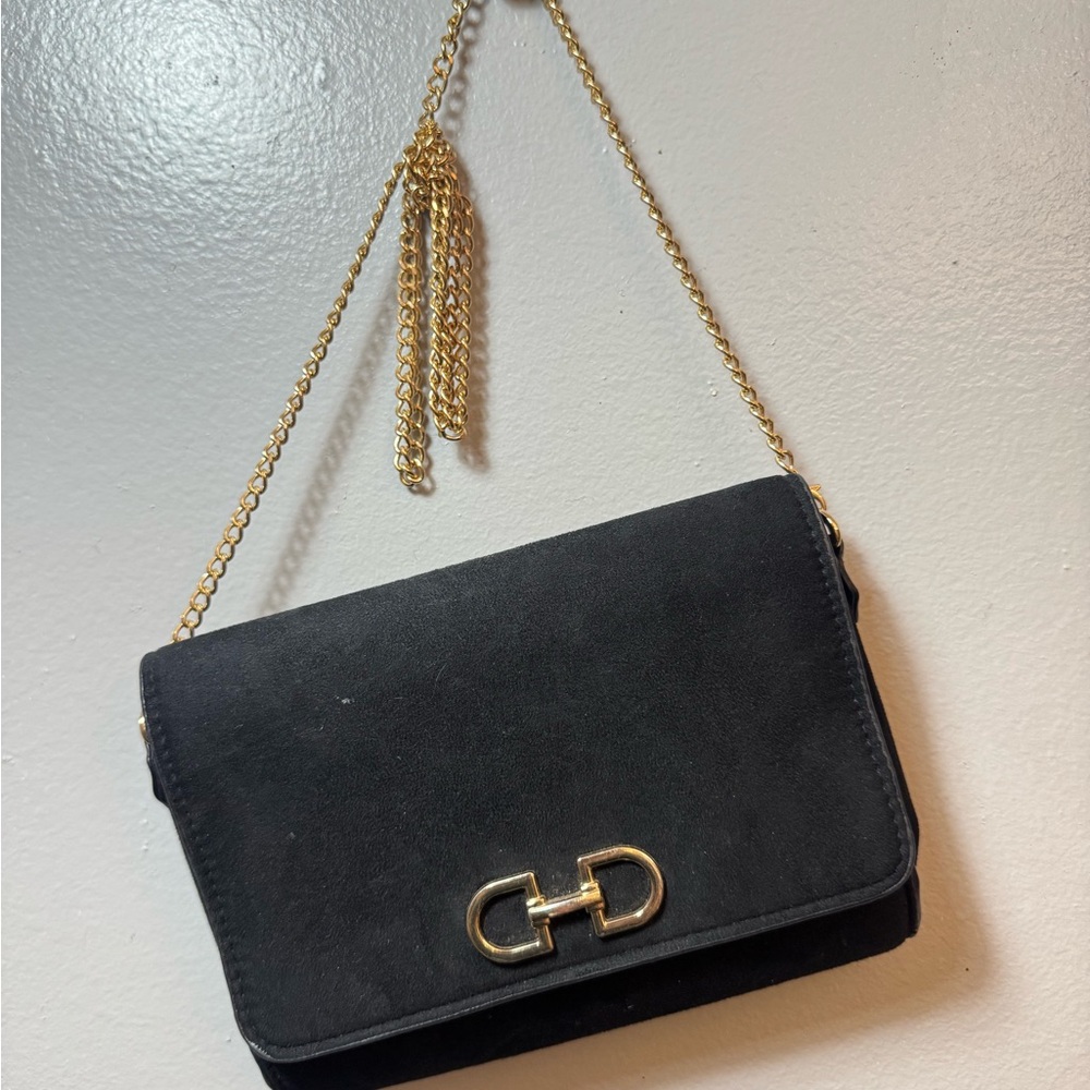 H&M Elegant Black Chain Shoulder Bag